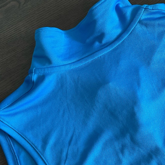 Nike Women's Blue Sleeveless Tank Top Collared Golf Shirt Dri Fit L-Transparent - Picture 7 of 13